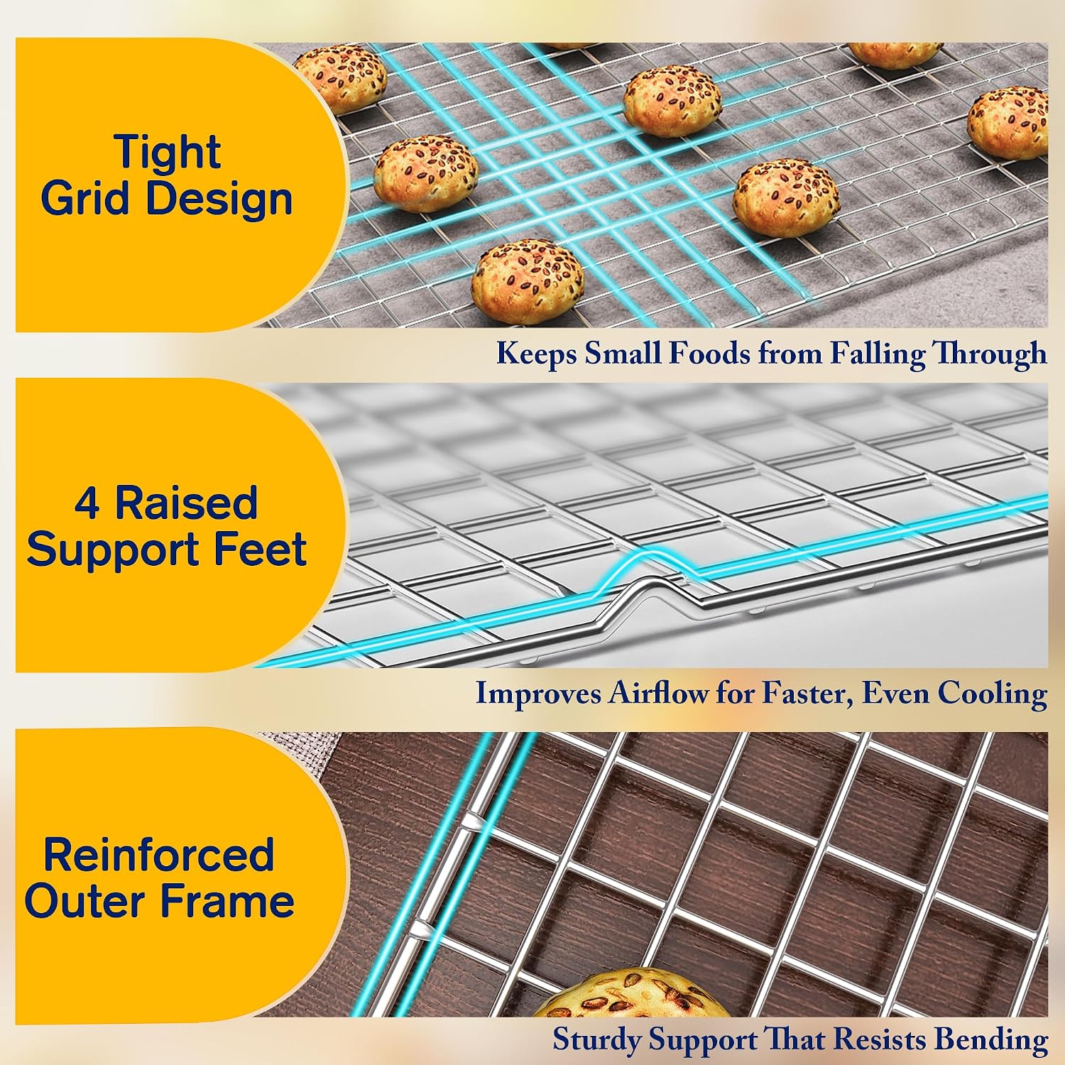 Detalle de 2PCS Stainless Steel Cooling Racks