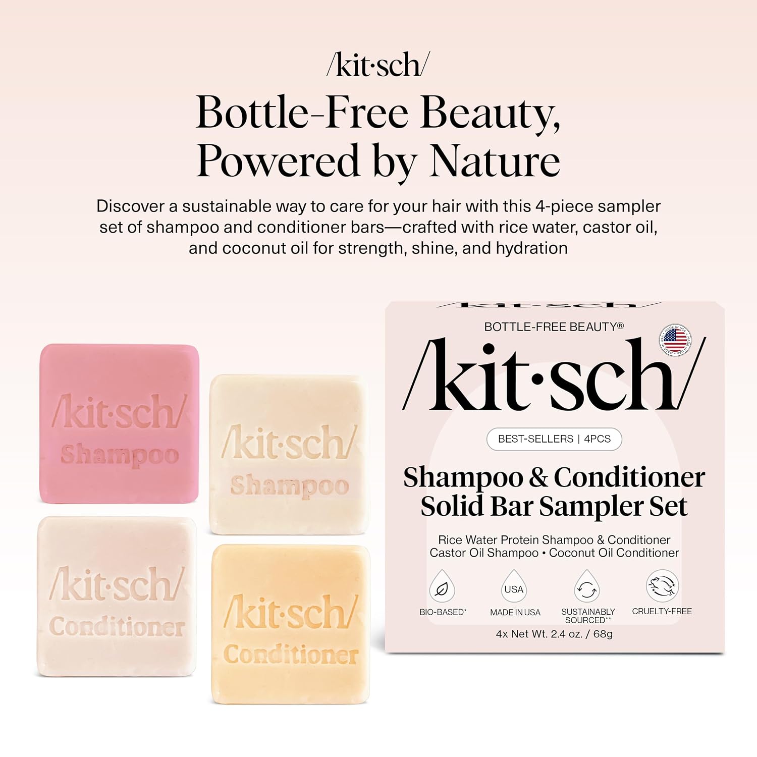 Detalle 2 de Kitsch 4pc Shampoo and Conditioner Set 💇♀