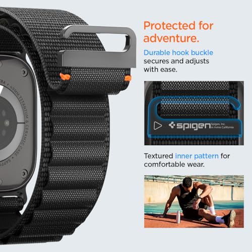 Detalle 2 de Spigen WBF1: Correa de nylon premium para Apple Watch Ultra 3/2/1 y Series 11/10