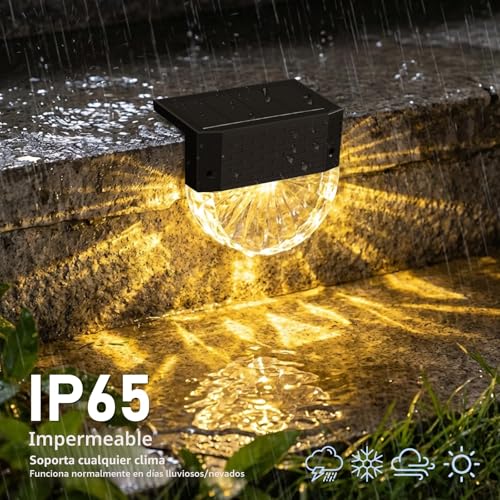 Detalle de FIFlying Luces Solares Led Exterior Jardin (6 Piezas) – IP65, 3 Modos y Auto ON/OFF