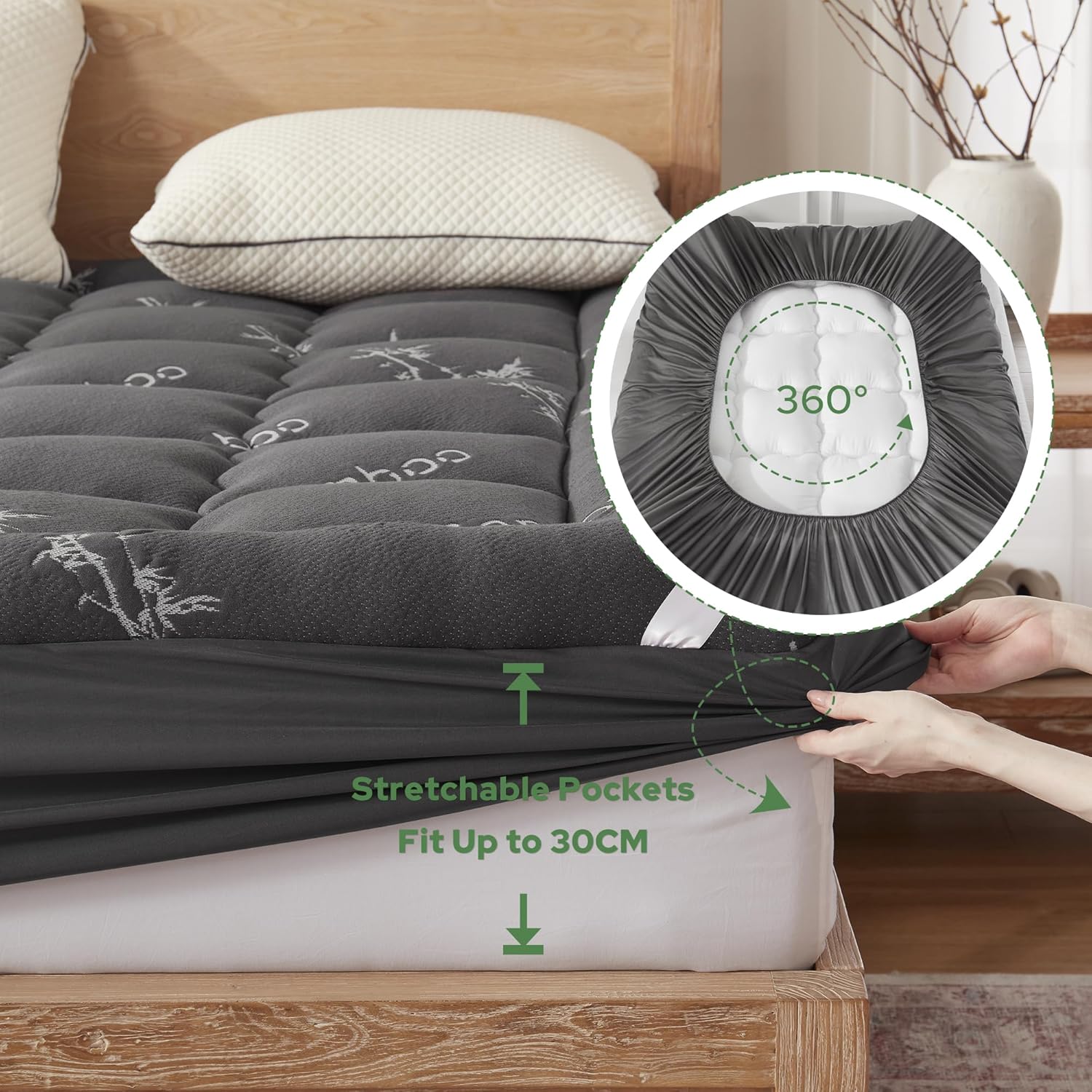 Thumbnail 6 de BEDLORE Mattress Topper Double Bed