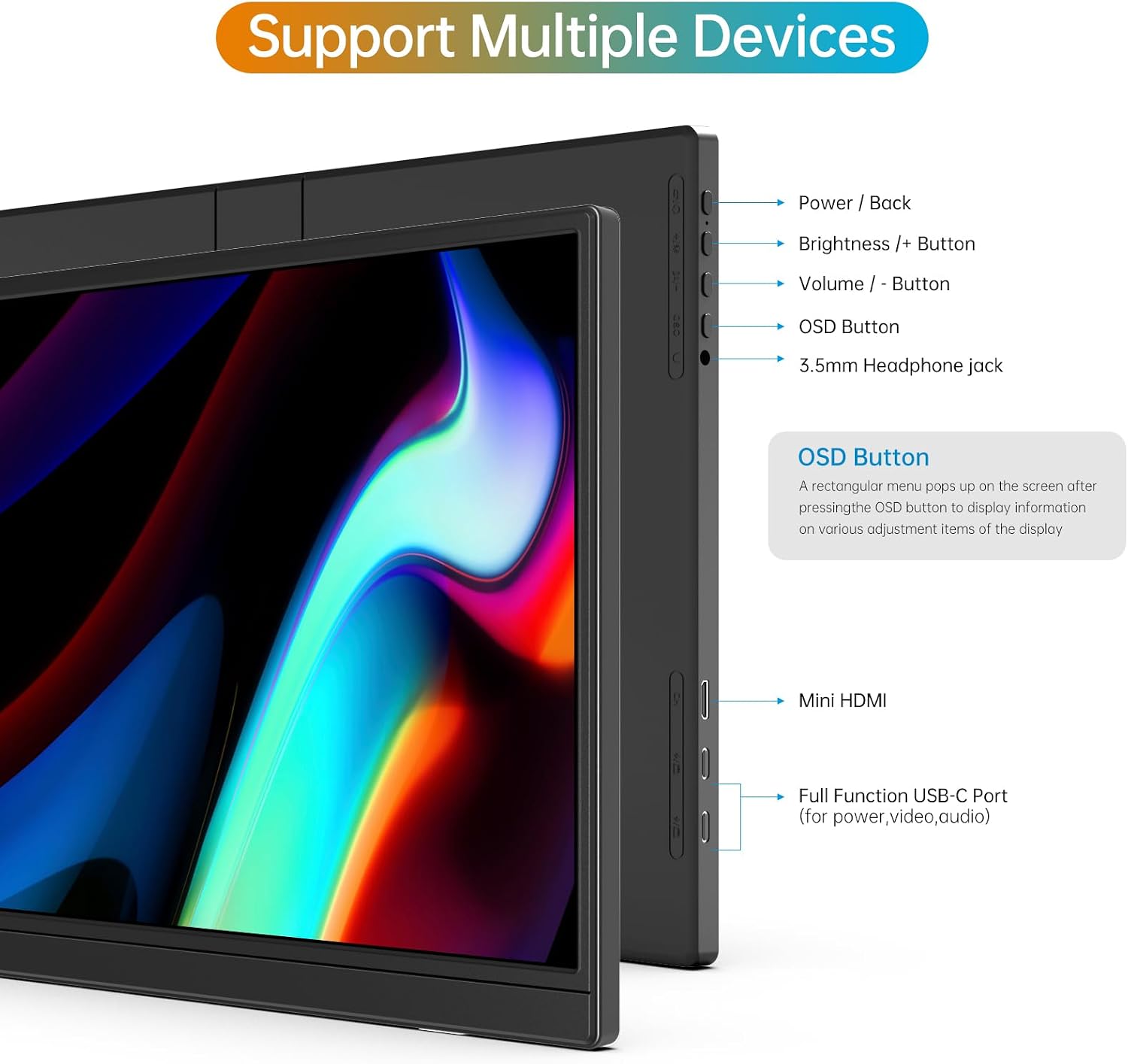 Detalle 1 de YPI Portable Monitor 16-inch