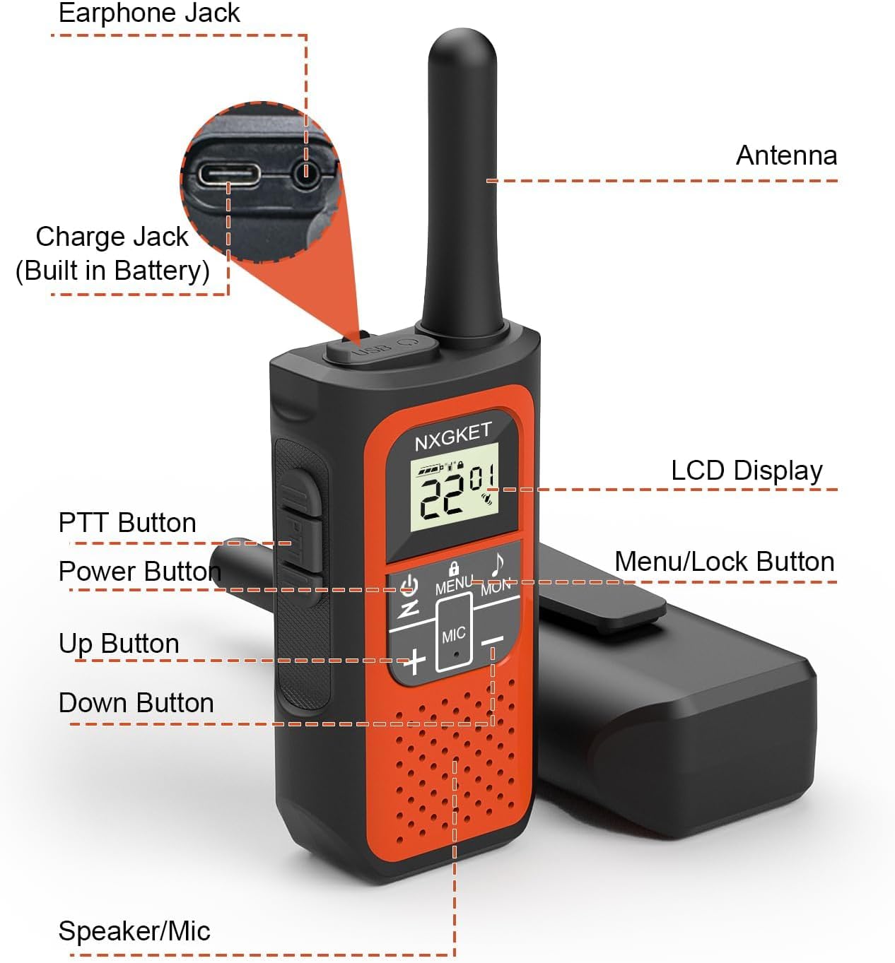 Thumbnail 6 de NXGKET Walkie-talkies 2-pack