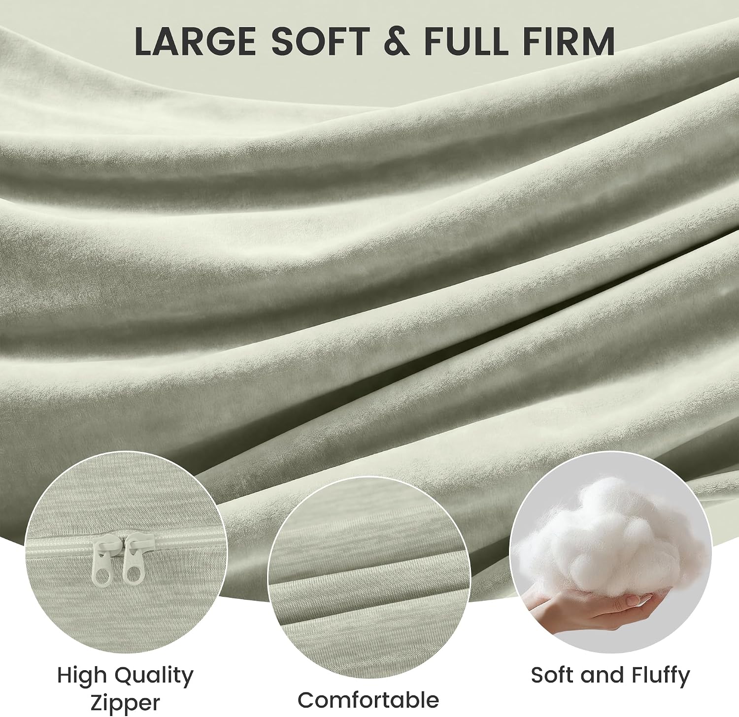 Detalle 1 de Jcickt 59-Inch Full-Body Pregnancy Pillow with Removable Washable Cover