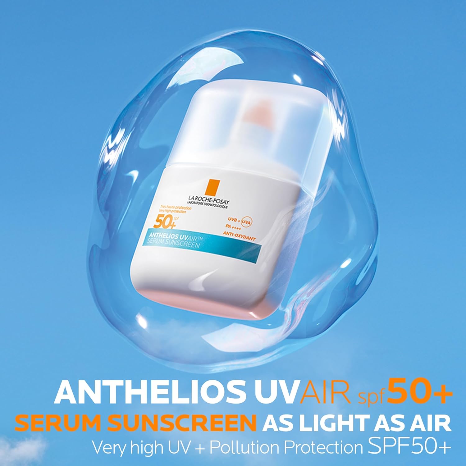 Detalle 2 de La Roche Posay Anthelios UVAIR Serum Sunscreen SPF50+ with Hyaluronic Acid, Niacinamide & Vitamin E