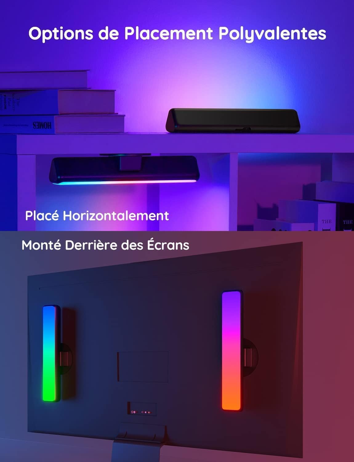 Thumbnail 5 de Govee Lampe LED TV Barres RGBICWW WiFi – Commande vocale et ambiance lumineuse pour TV et PC