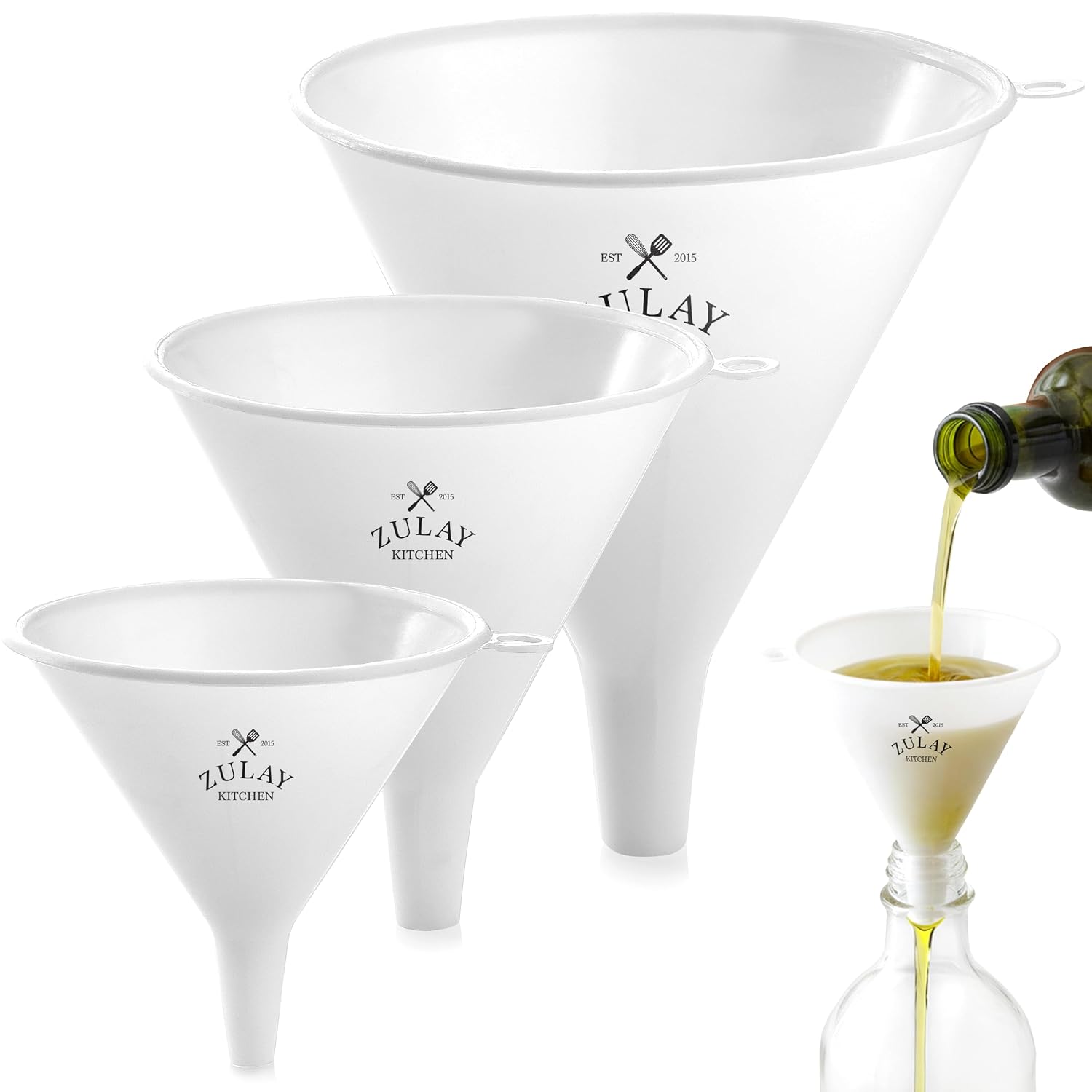 Detalle de Zulay Kitchen Plastic Funnels