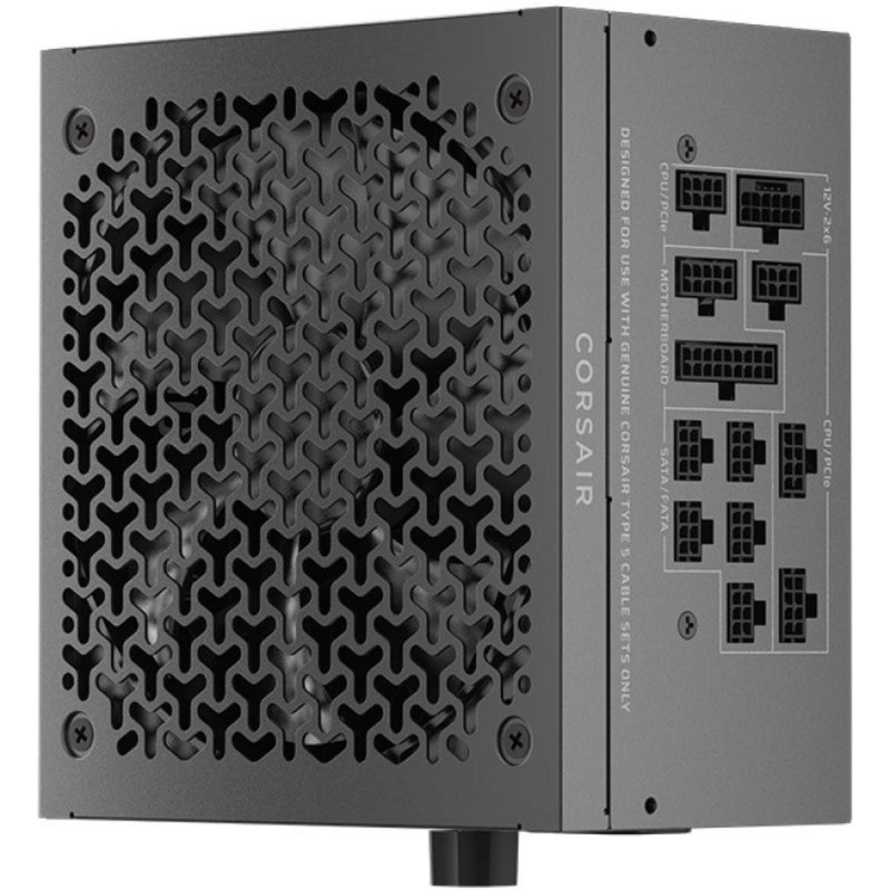 Detalle de Corsair RM1000x Shift: Fuente de alimentación modular 1000W Gold ATX 3.1 con ventilador ajustable