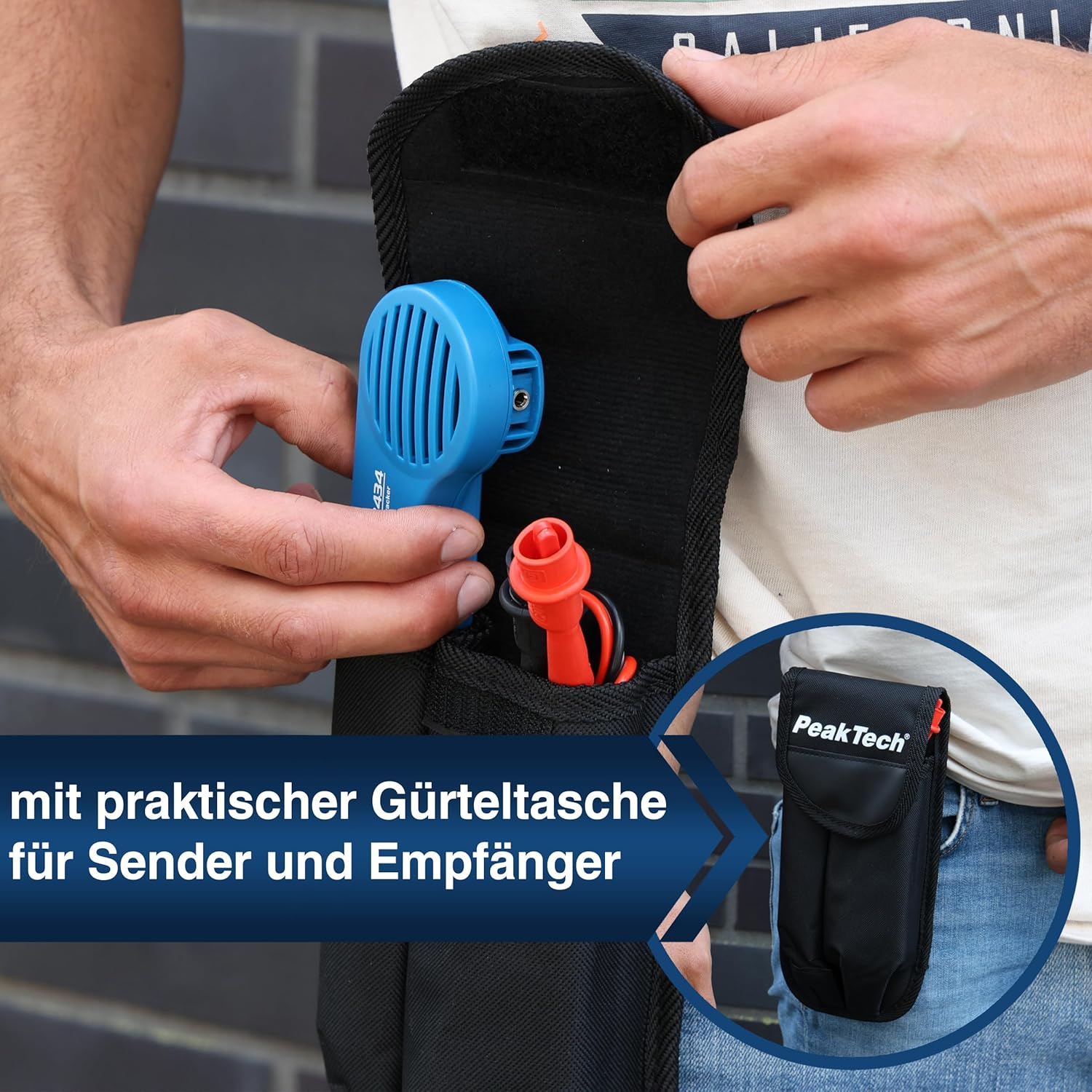 Thumbnail 5 de PeakTech P 3434 Leitungssuchgerät für Leitungen & Telefonkabel – Durchgangsprüfer, Tonsignal, RJ11/Krokoklemmen, 3 Jahre Garantie