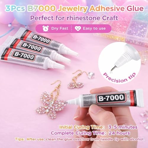 Thumbnail 2 de Bedazzling Kit with Glue 32000Pcs 40 Colours 3mm Resin Jelly Rhinestones by JulFunny