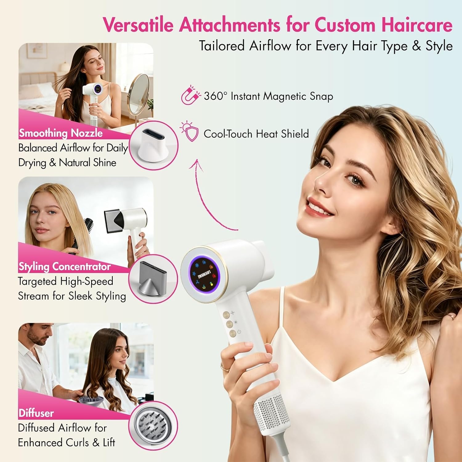 Thumbnail 6 de ZMARKRAFT Ultra+ Plasma Ionic Hair Dryer, 1,600 W with Smart Temp Control