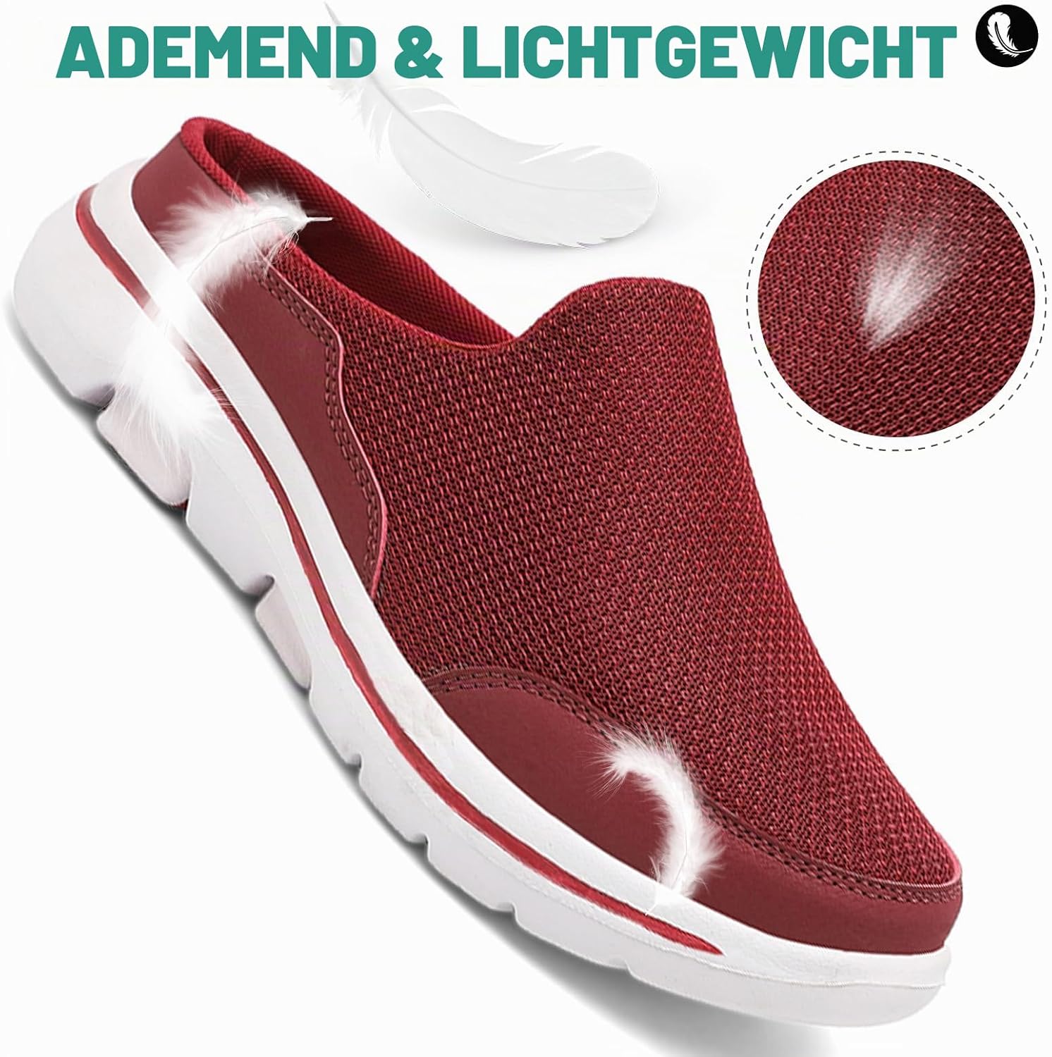 Detalle de Acfoda clogs voor dames en heren, uniseks mesh-instappers, lichtgewicht, EU 35-48