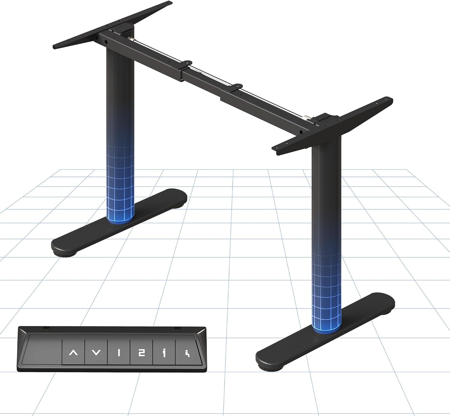 Detalle de FlexiSpot CylineX Electric Sit-Stand Desk Frame with Round Legs and Memory Control