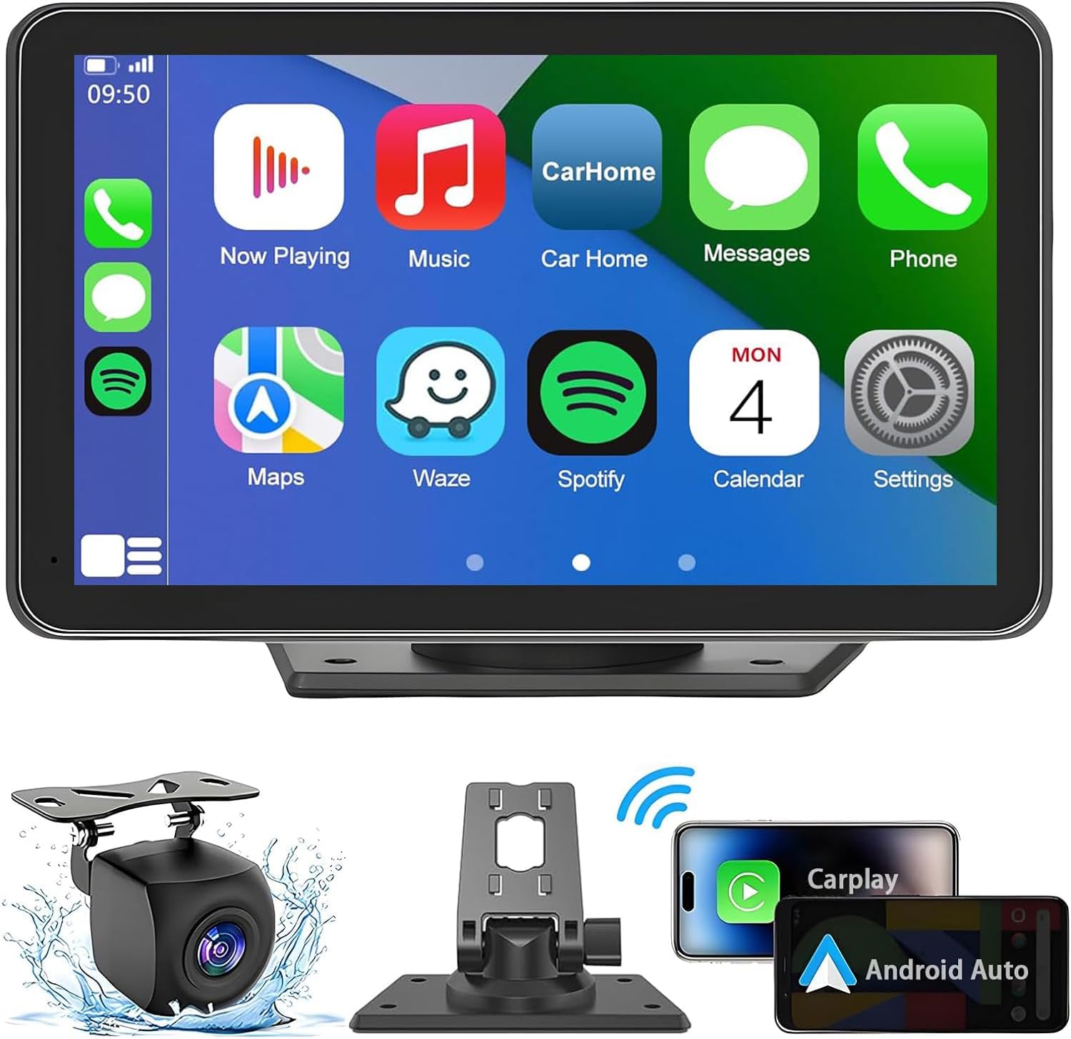 Detalle de Portable Wireless 7" Car Stereo with CarPlay