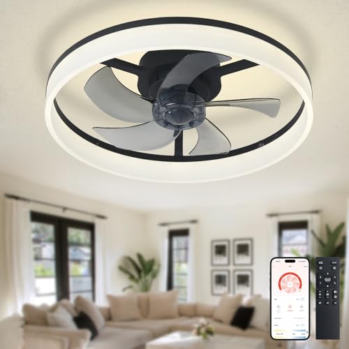 Detalle de Depuley Ventilador de Techo LED 20" con Luz y Control Remoto (Empotrado, Sin Aspas) para Dormitorio
