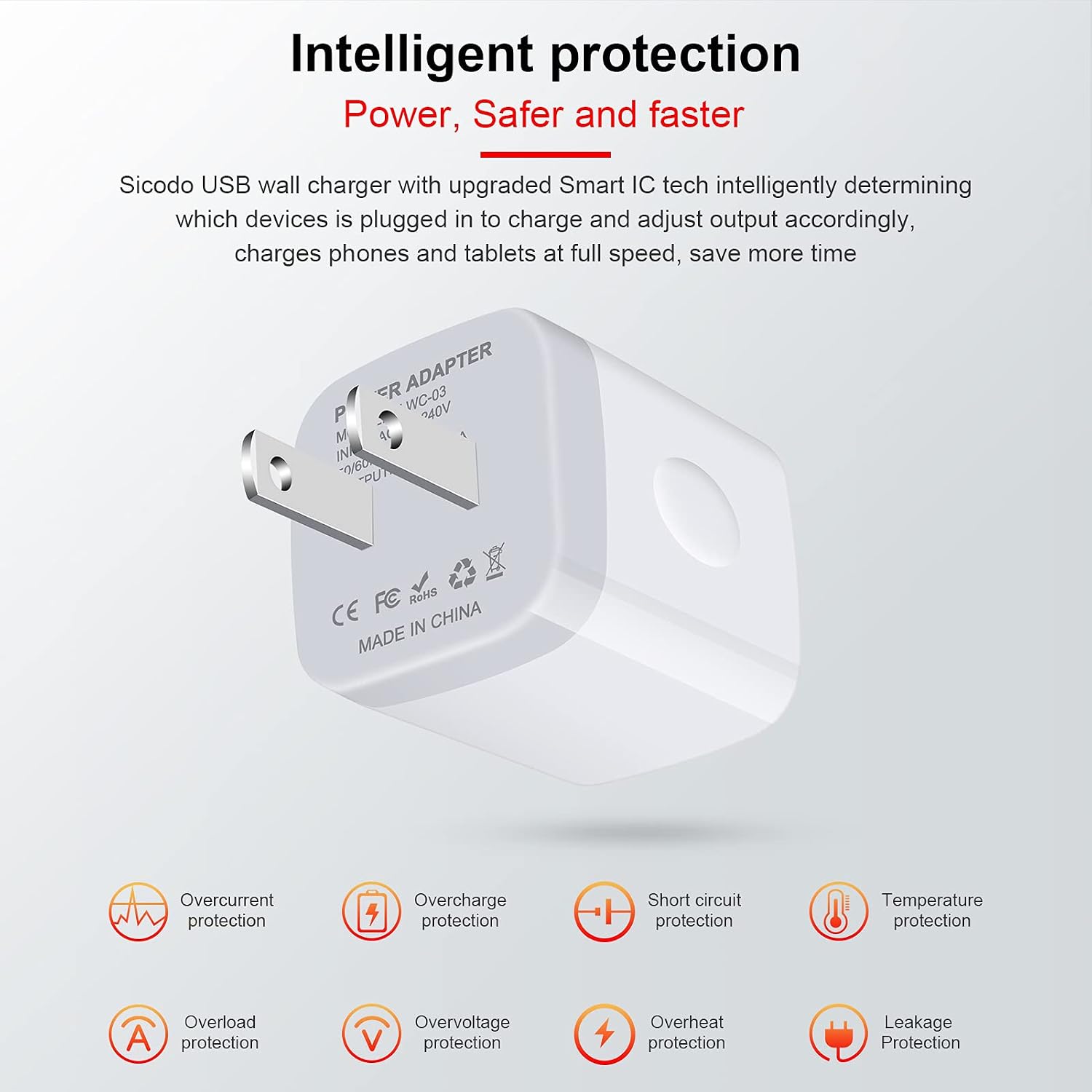 Detalle 2 de Sicodo Charger Block 4-Pack USB for iPhone