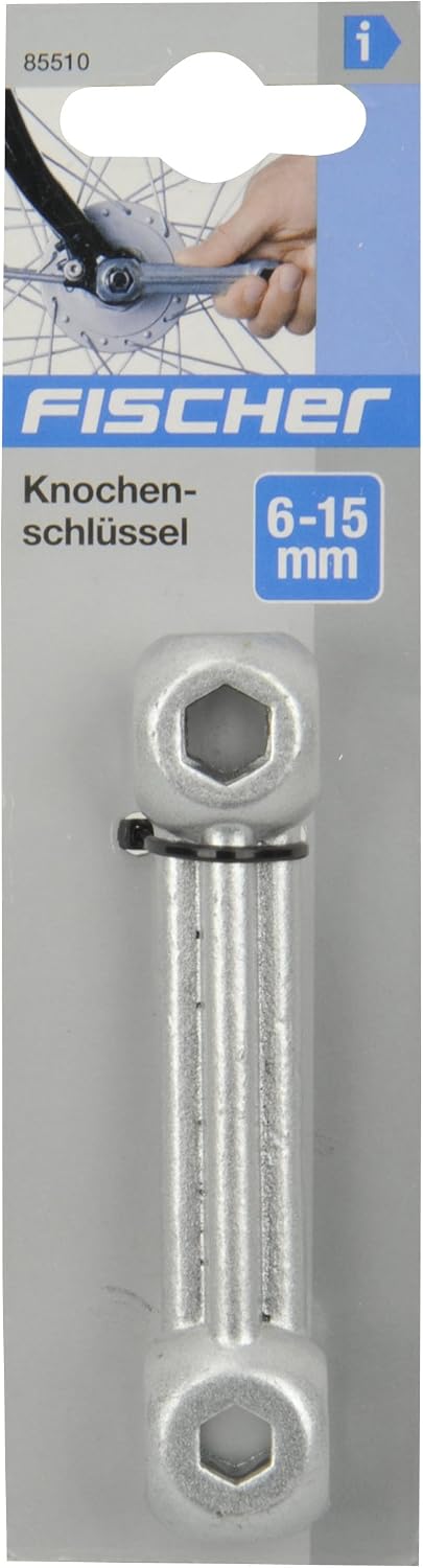 Detalle 2 de Fischer Knochenschlüssel 85510 Silber – Profi-Knochenschlüssel, 10 Größen, One Size