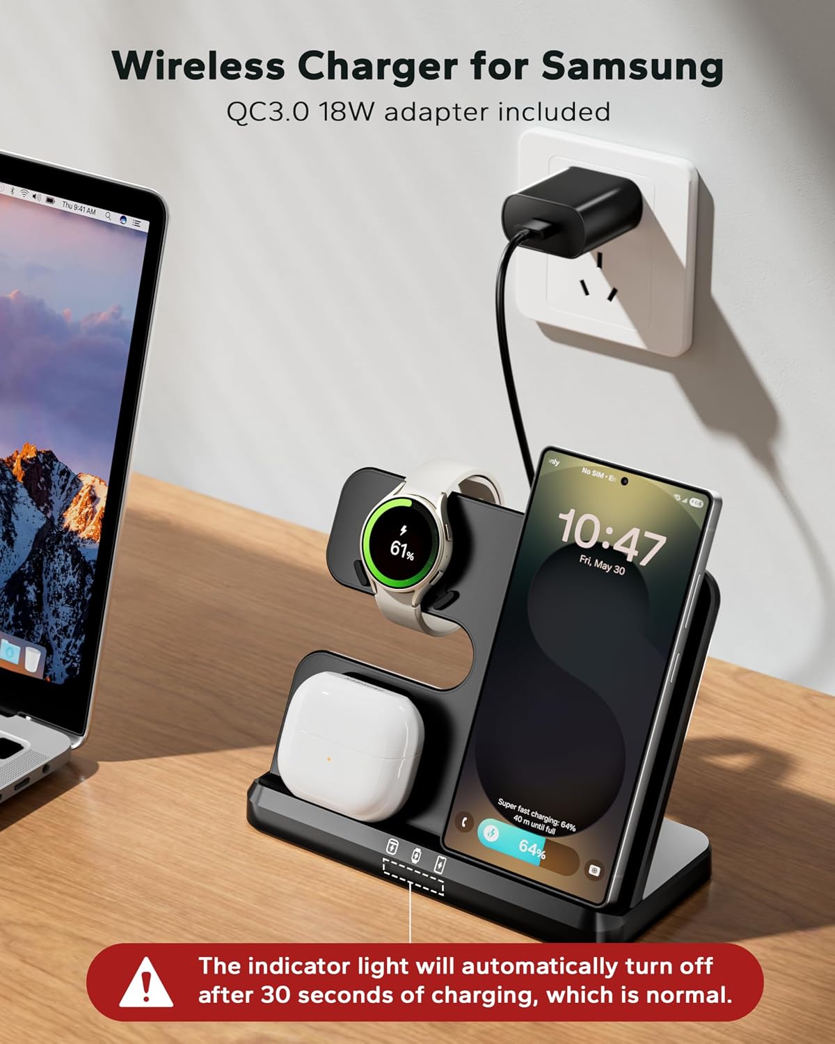 Thumbnail 2 de Eddibox 3-in-1 Charging Station for Samsung