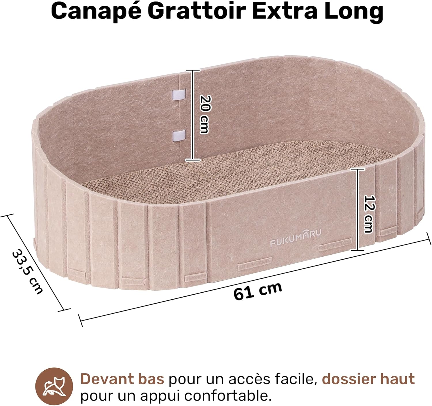 Thumbnail 4 de FUKUMARU Griffoir pour chat 61 cm 🐾