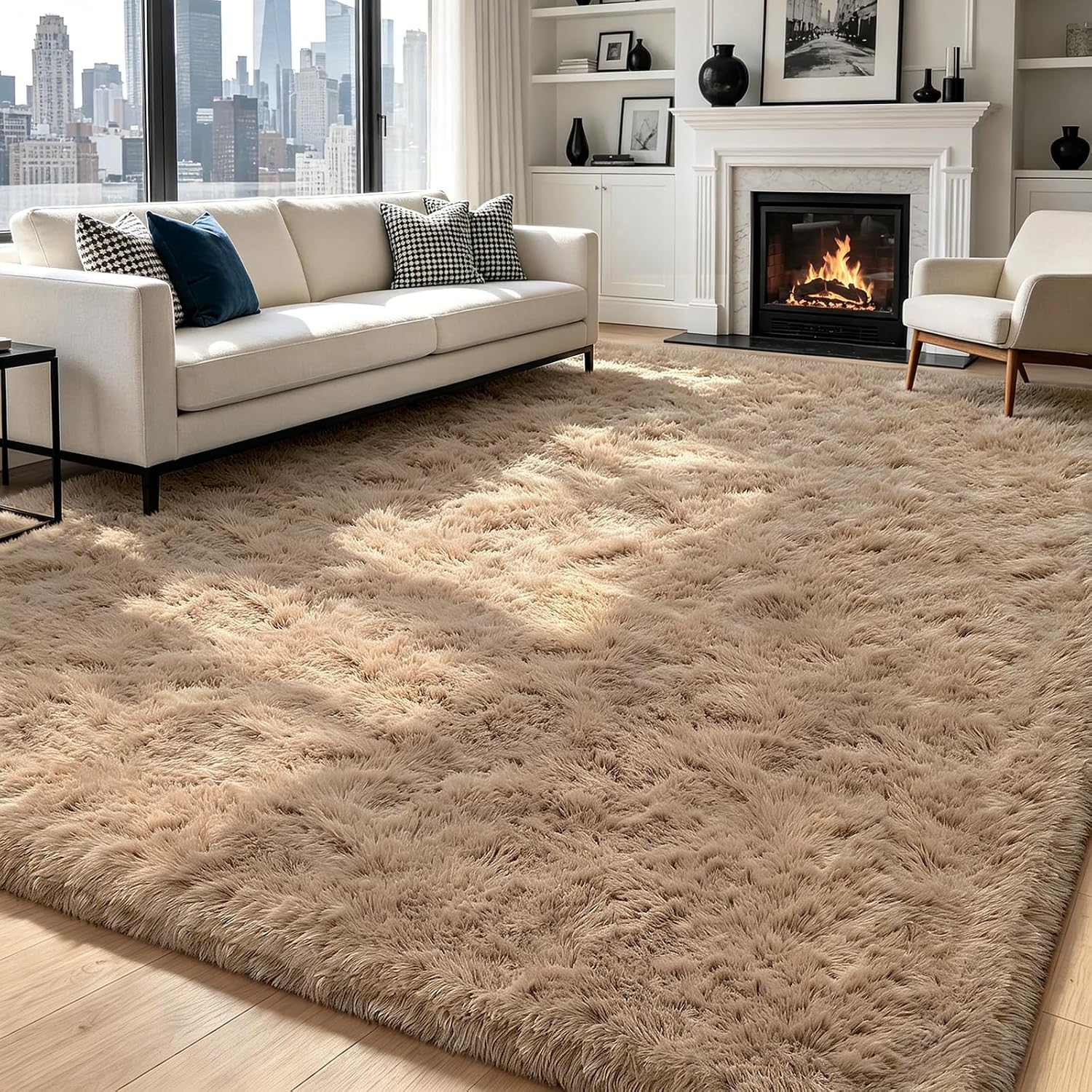 Detalle de yongyangjuxin Fluffy Rug Shaggy Area Rug 8x10