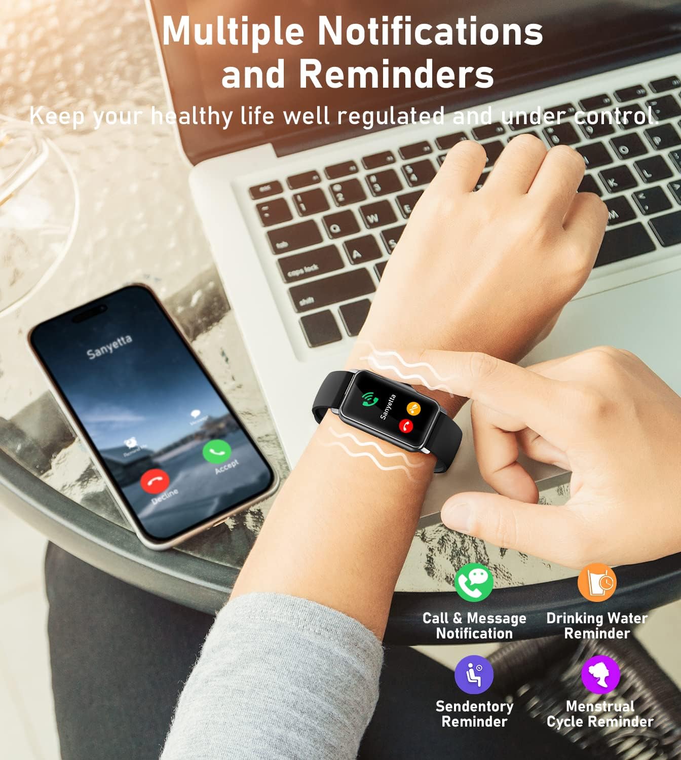 Detalle 2 de Fitness Tracker Smartwatch with 115 Sports Modes