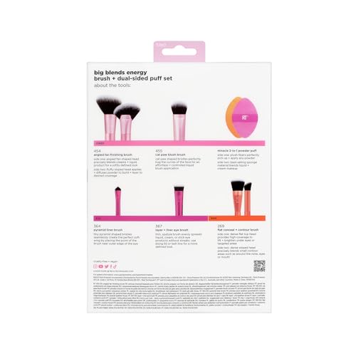 Thumbnail 6 de Real Techniques Big Blends Energy Brush Kit — 6 piezas 💄