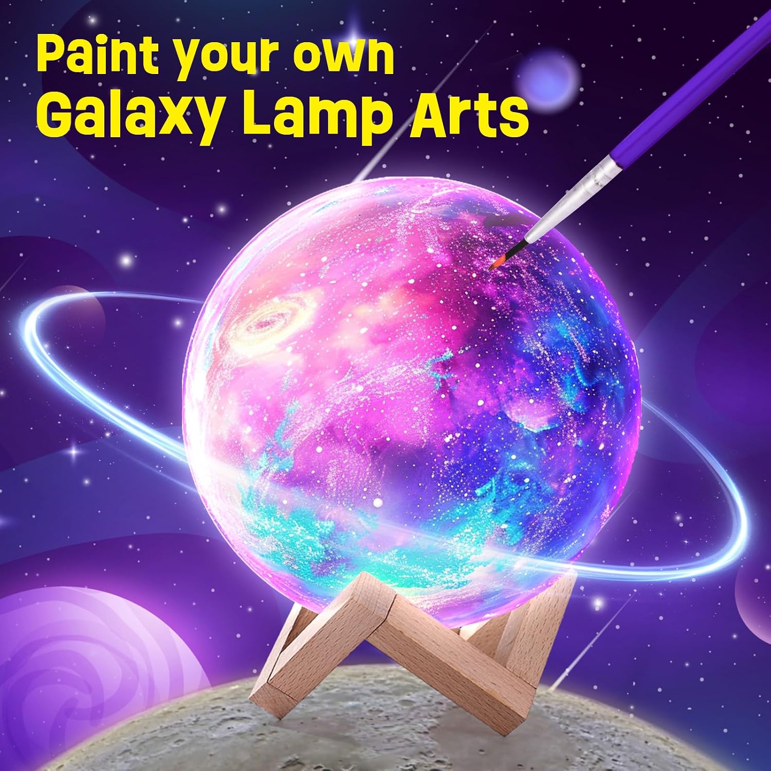 Thumbnail 3 de LAOESE Paint Your Own Moon Lamp Kit: DIY 3D Moon Night Light for Kids 8-12