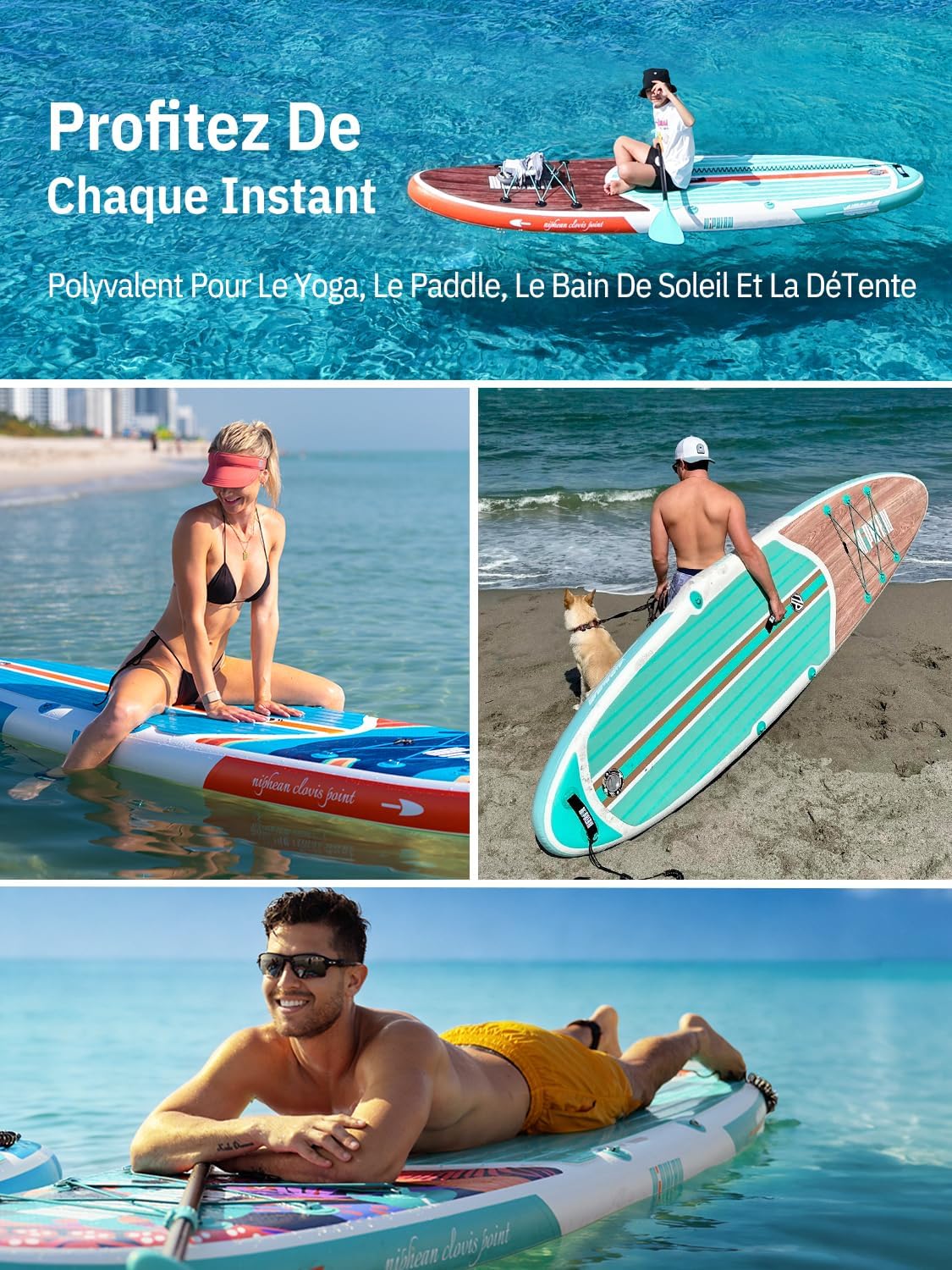 Thumbnail 6 de Niphean Paddle Gonflable Adulte avec Tous les Accessoires – 320 cm, 200 kg, siège inclus