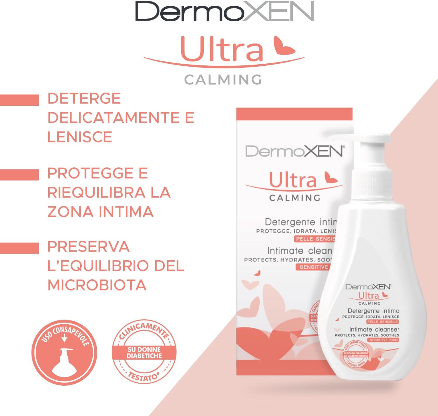 Detalle 2 de Dermoxen Detergente Intimo Donna: idratante e delicato per secchezza in menopausa e diabete – 125 ml