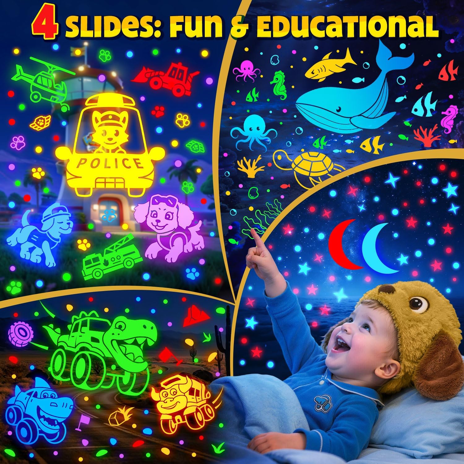 Detalle de Kids Toys Puppy Projector 31‑Colour Night Light