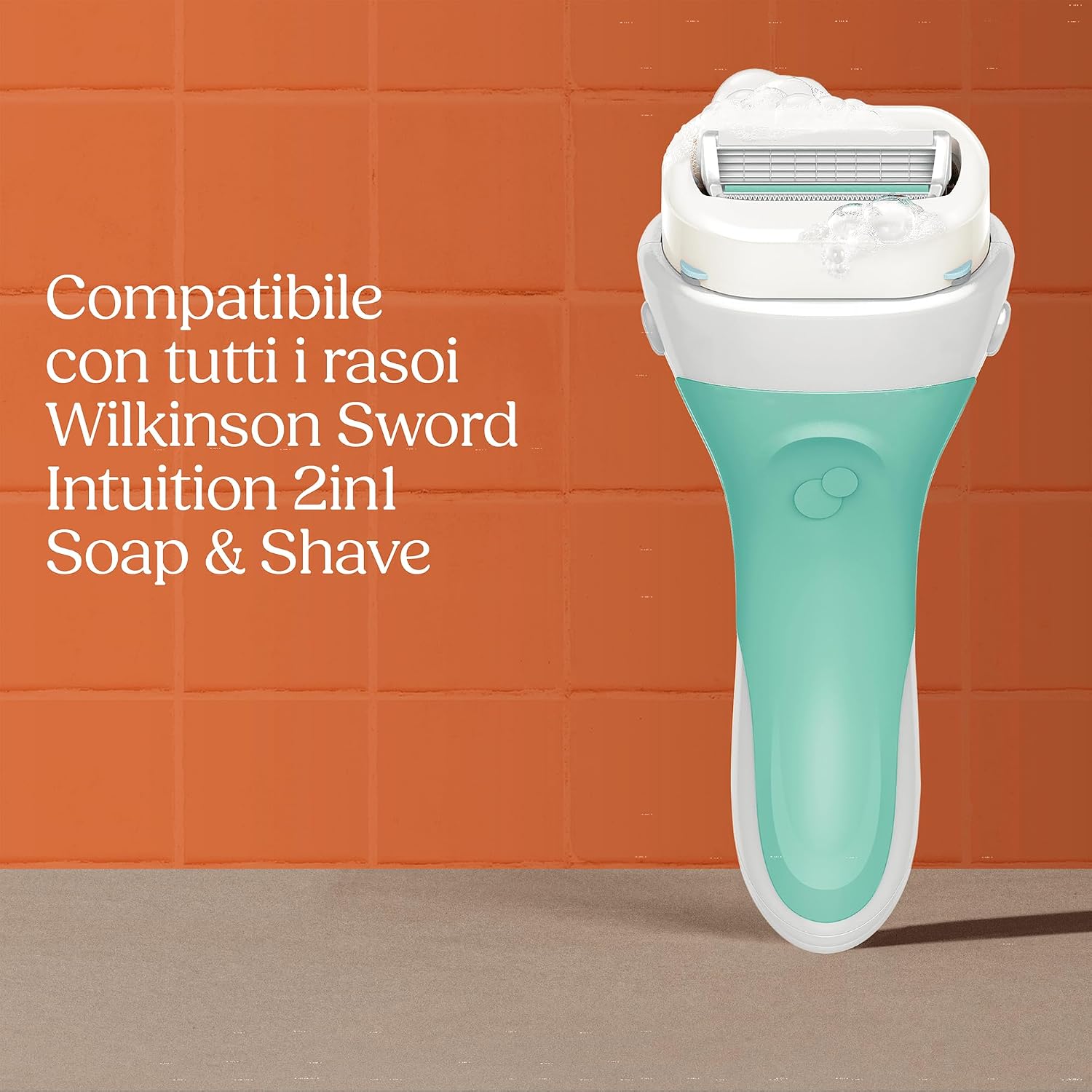 Detalle 2 de Wilkinson Sword Intuition 2in1 Soap & Shave per pelli sensibili – Manico e ricarica