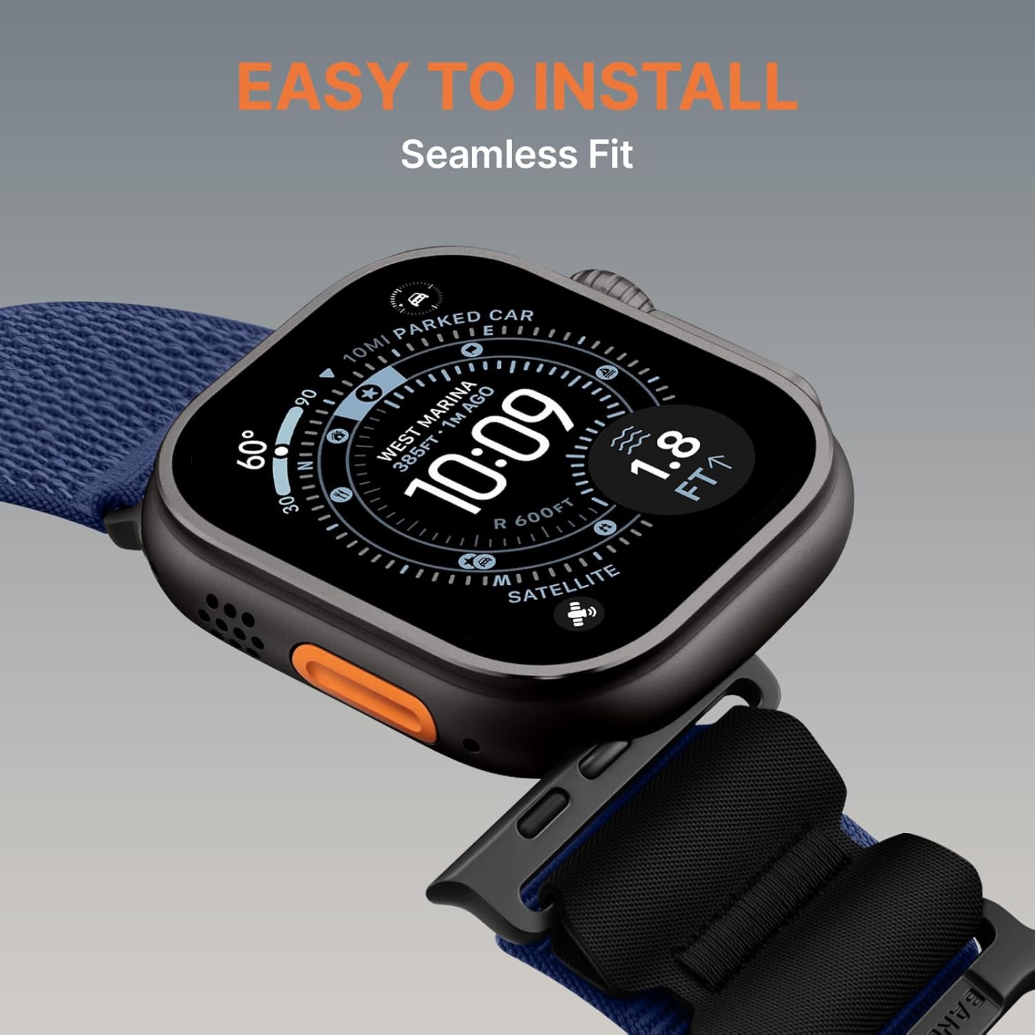 Thumbnail 6 de Bandletic Soft Nylon Loop Strap for Apple Watch Ultra Series & SE (Blue)