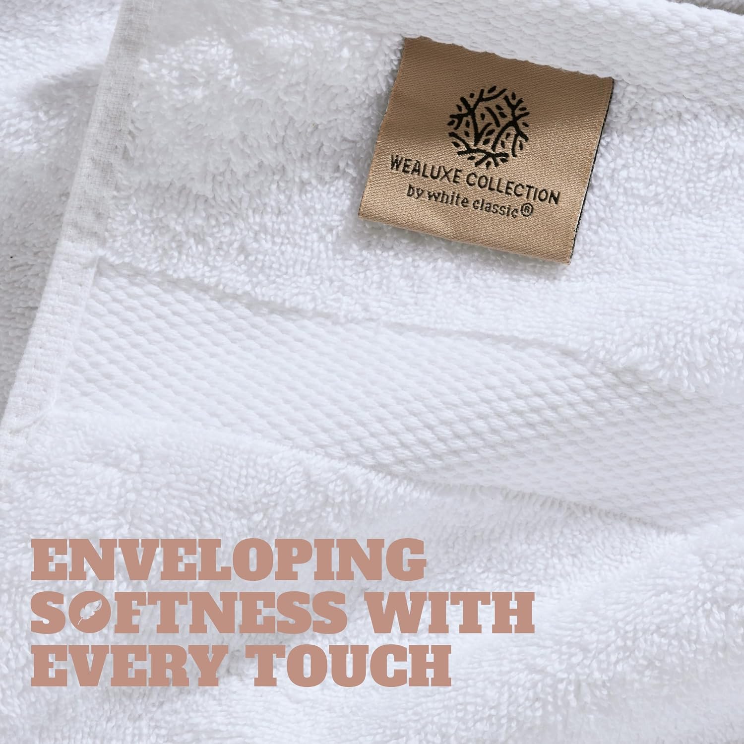 Thumbnail 2 de White Classic Wealuxe Bath Towels 24x50 in