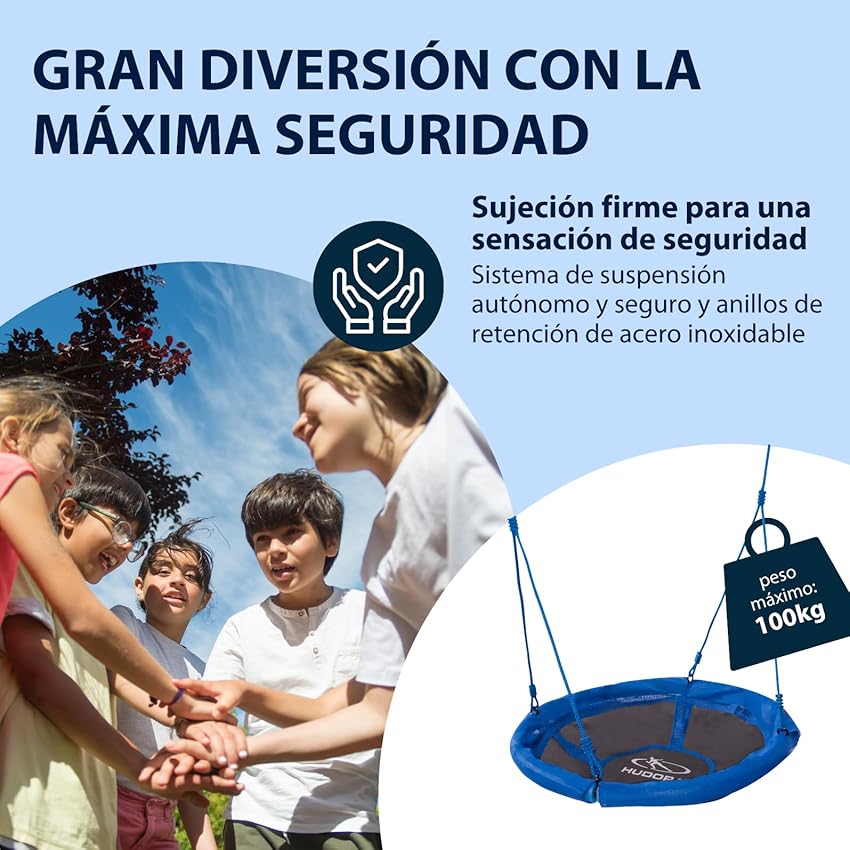 Detalle de HUDORA Nido 90 Columpio 90cm 100 kg azul