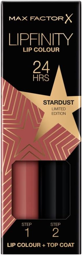 Detalle 2 de Max Factor Lipfinity Lip Colour 2 Step Rising Stars Collection 82 Stardust – płynna pomadka