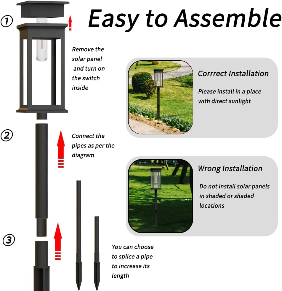 Thumbnail 5 de GTYZZH Solar Lights Outdoor Garden 6-Pack
