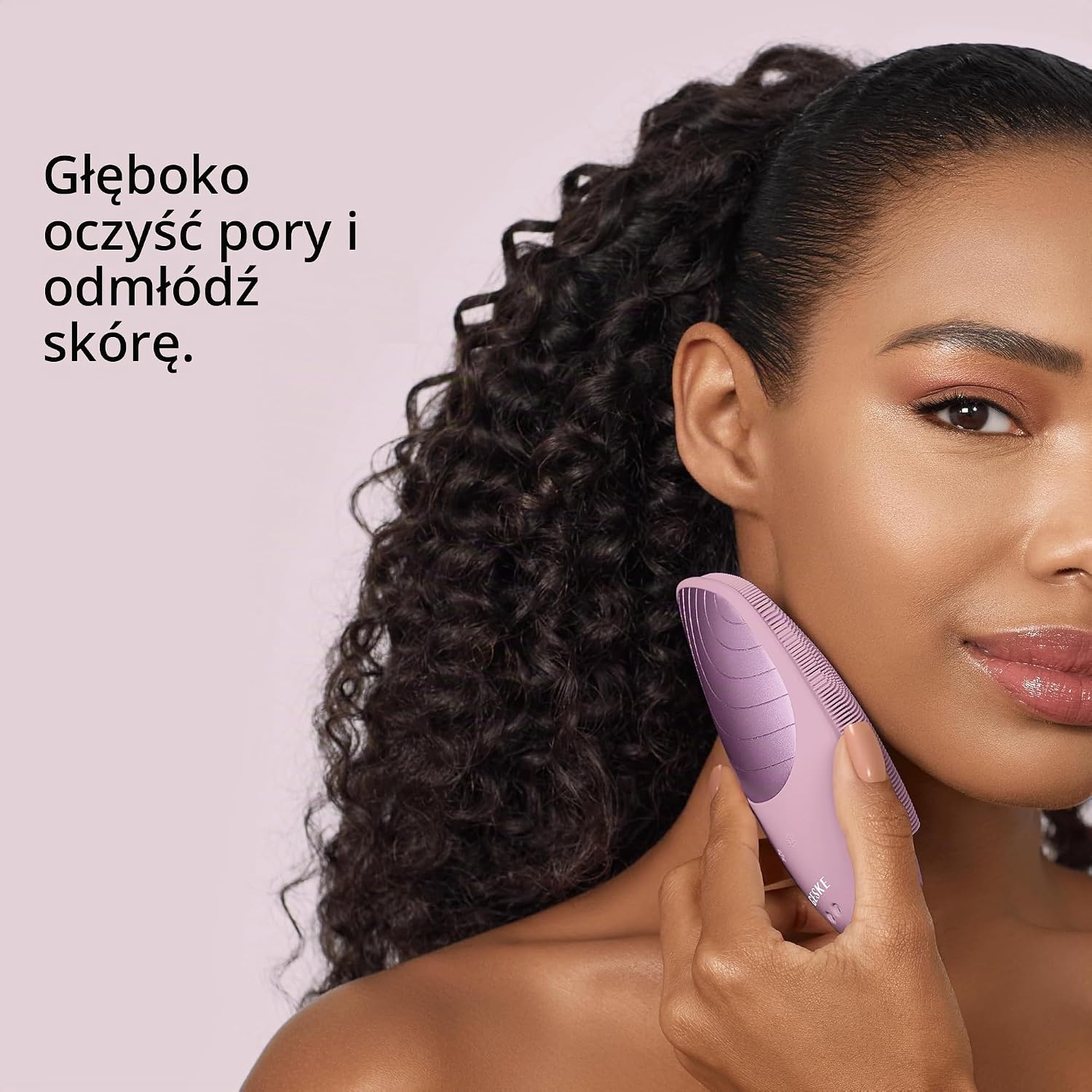 Detalle de GESKE SmartAppGuided™ Sonic Thermo Facial Brush – silikonowa szczoteczka grzejąca