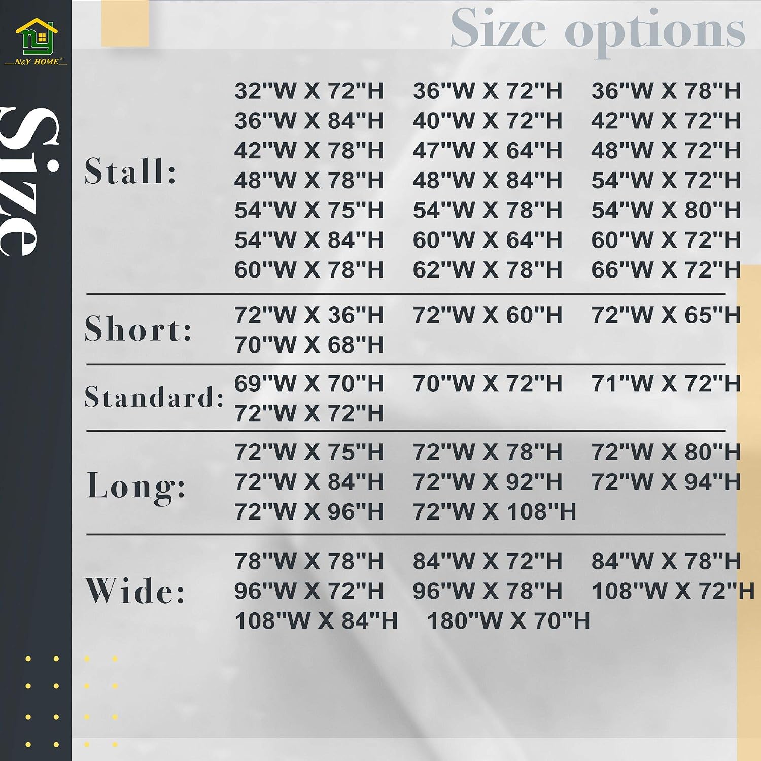 Thumbnail 4 de N&Y HOME Shower Curtain Liner 32 x 72 Inches