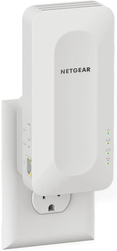 Netgear EAX15 WiFi 6 Mesh Repeater AX1800 – Abdeckung bis 100 m², 20 Geräte, Smart Roaming
