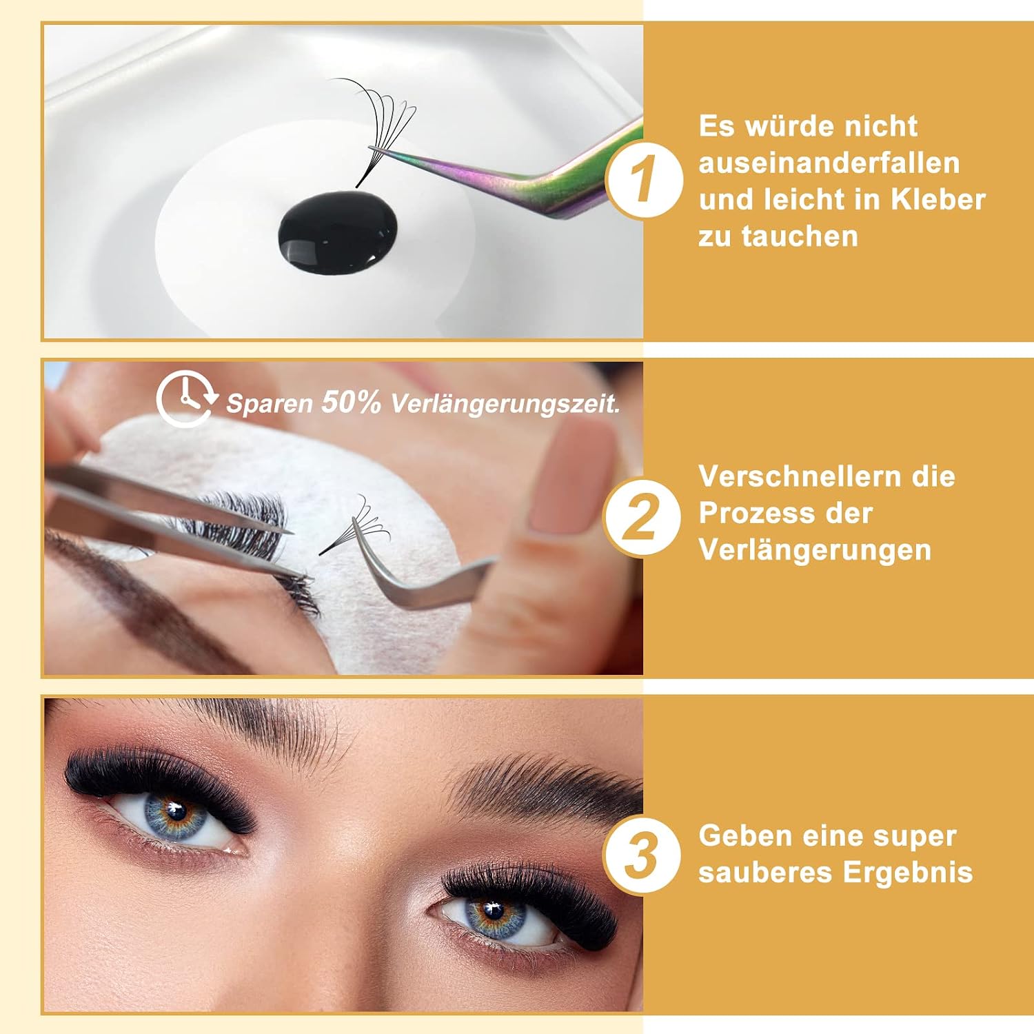 Detalle 2 de Fertige Wimpernfächer 5D mit 0,07 mm Stärke