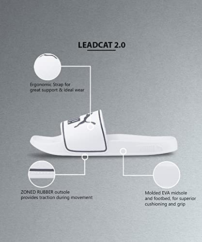 Detalle de PUMA Leadcat 2.0 Sandalias Unisex White/Black 47 EU: comodidad ligera con toén urbano