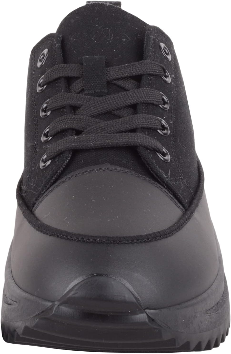 Detalle 2 de Womens Easy Lace Up Low Top Canvas Chunky Sole Trainers