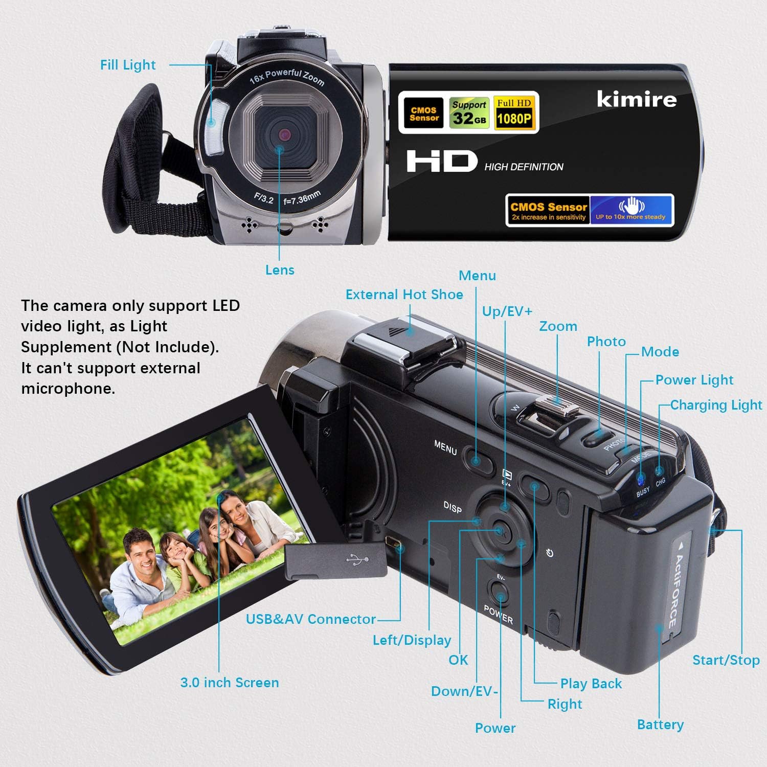 Detalle 2 de Kimire 24MP Video Camera ⚙