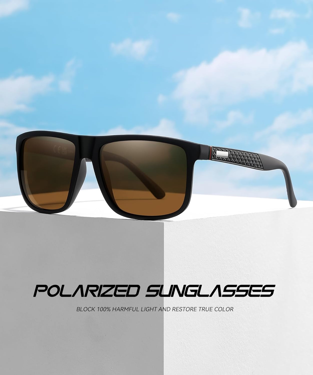 Thumbnail 5 de Perfectmiaoxuan Polarisierte Sonnenbrille für Herren & Damen mit TR90-Fassung und UV400-Schutz (Vintage/klassisch)