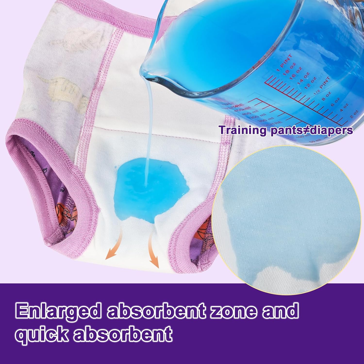 Thumbnail 4 de MOEMOE BABY Purple Unicorn 10 Pack Training Underwear for toddlers (4 Years) – 100% Cotton, Reusable Potty Training Pants