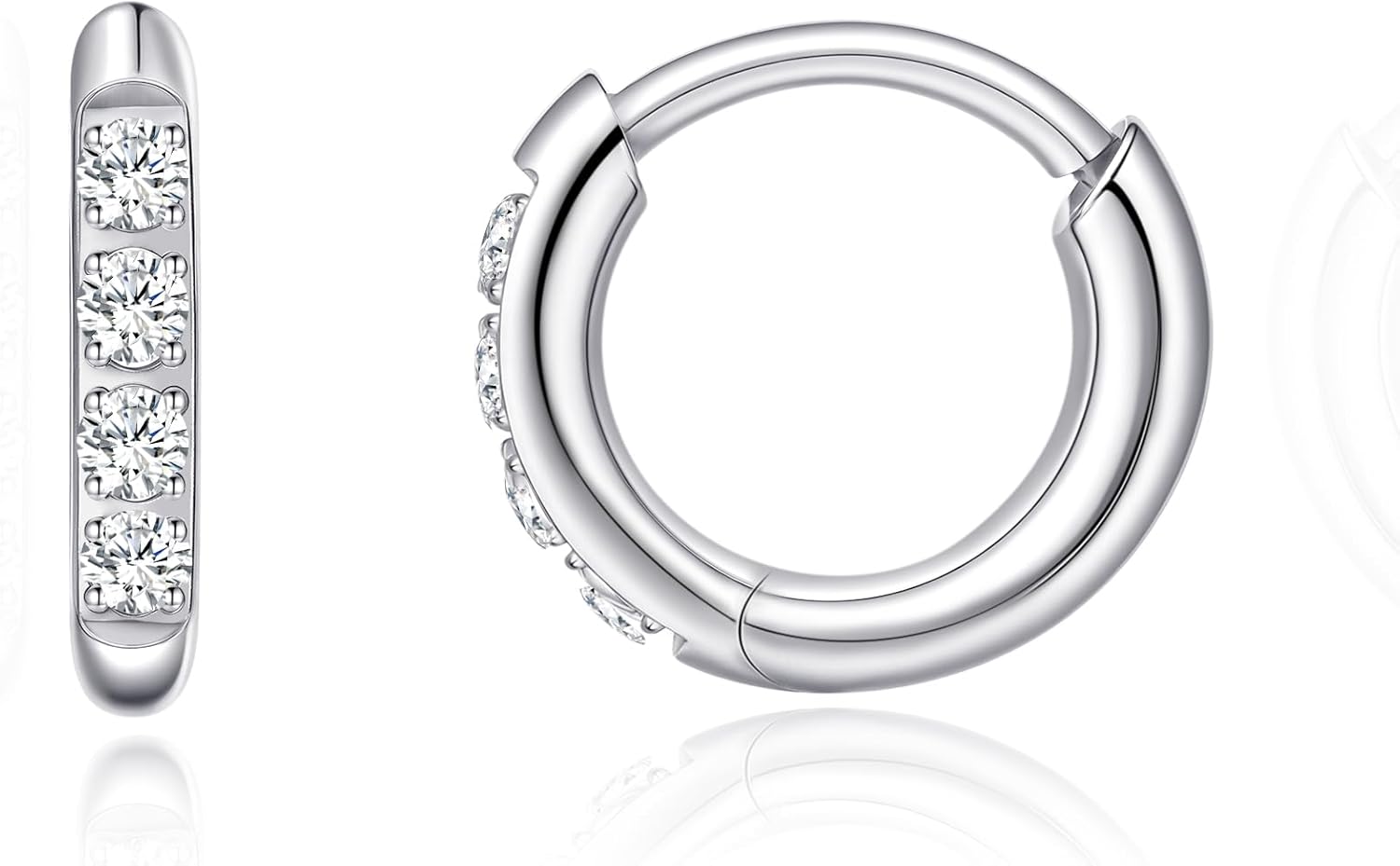 Detalle de Limerencia F136 Titan Creolen Ohrringe – 6–12 mm, hypoallergen, G23 Titan