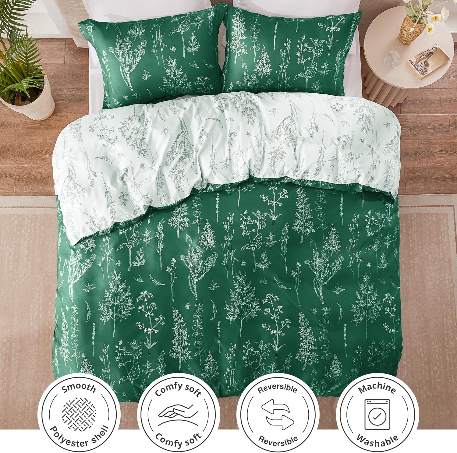 Detalle de Love's cabin Floral Comforter Set Full