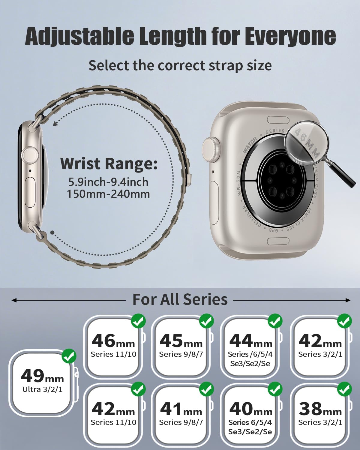 Thumbnail 6 de DigiHero Magnetic Nylon Loop Strap for Apple Watch (44/46/40/42/49/45/41/38mm) – Light Brown
