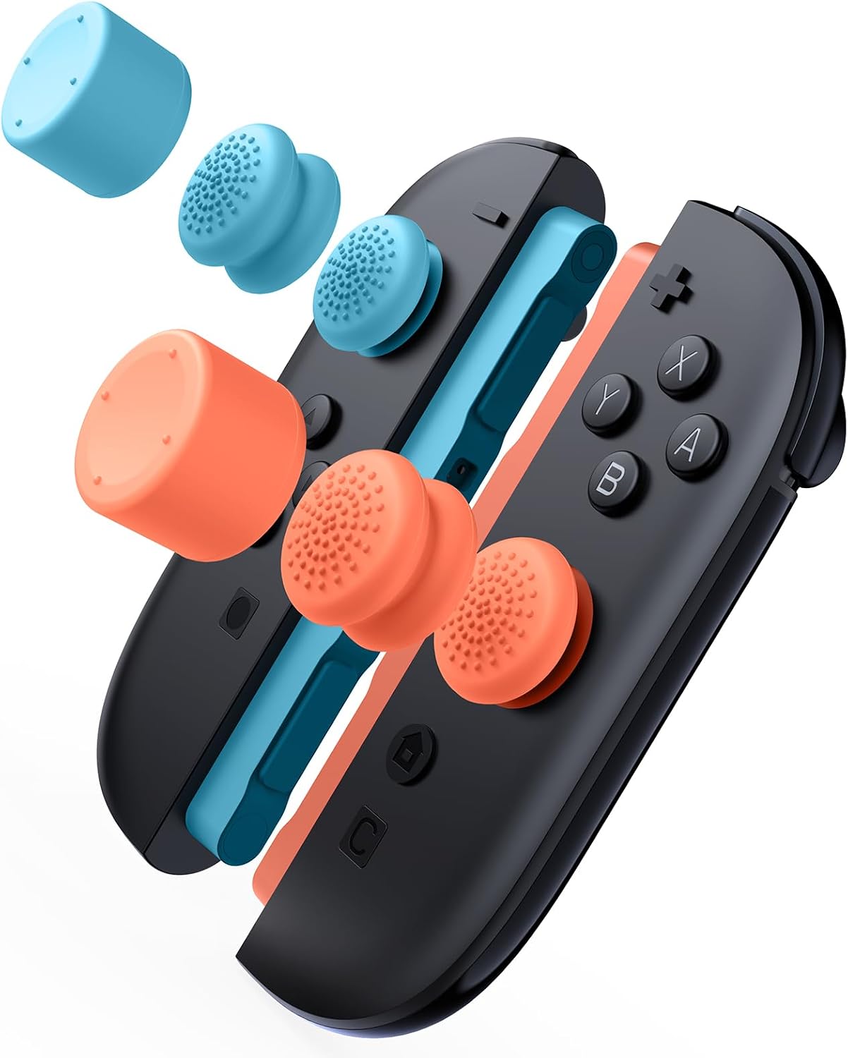 Detalle de Mumba Thumb Grips for Nintendo Switch 2 Joy-Con, 3 Pairs with Storage Box