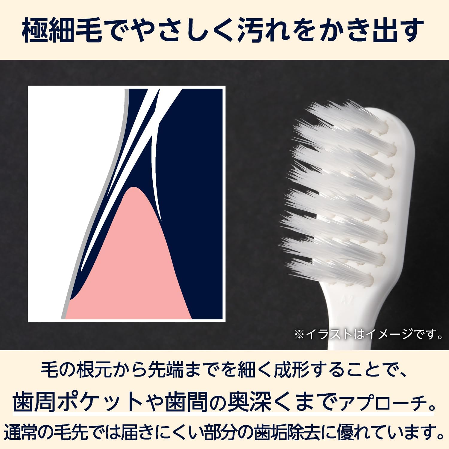 Detalle de by Amazon 極細毛歯ブラシ ふつう 10本セット 薄型コンパクトヘッド・マルチカラー